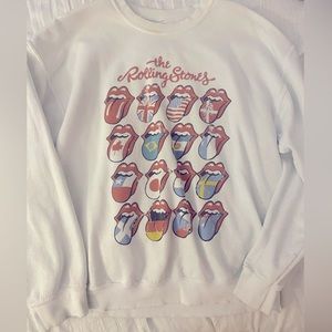 The Rolling Stone Lips Distressed Sweatshirt